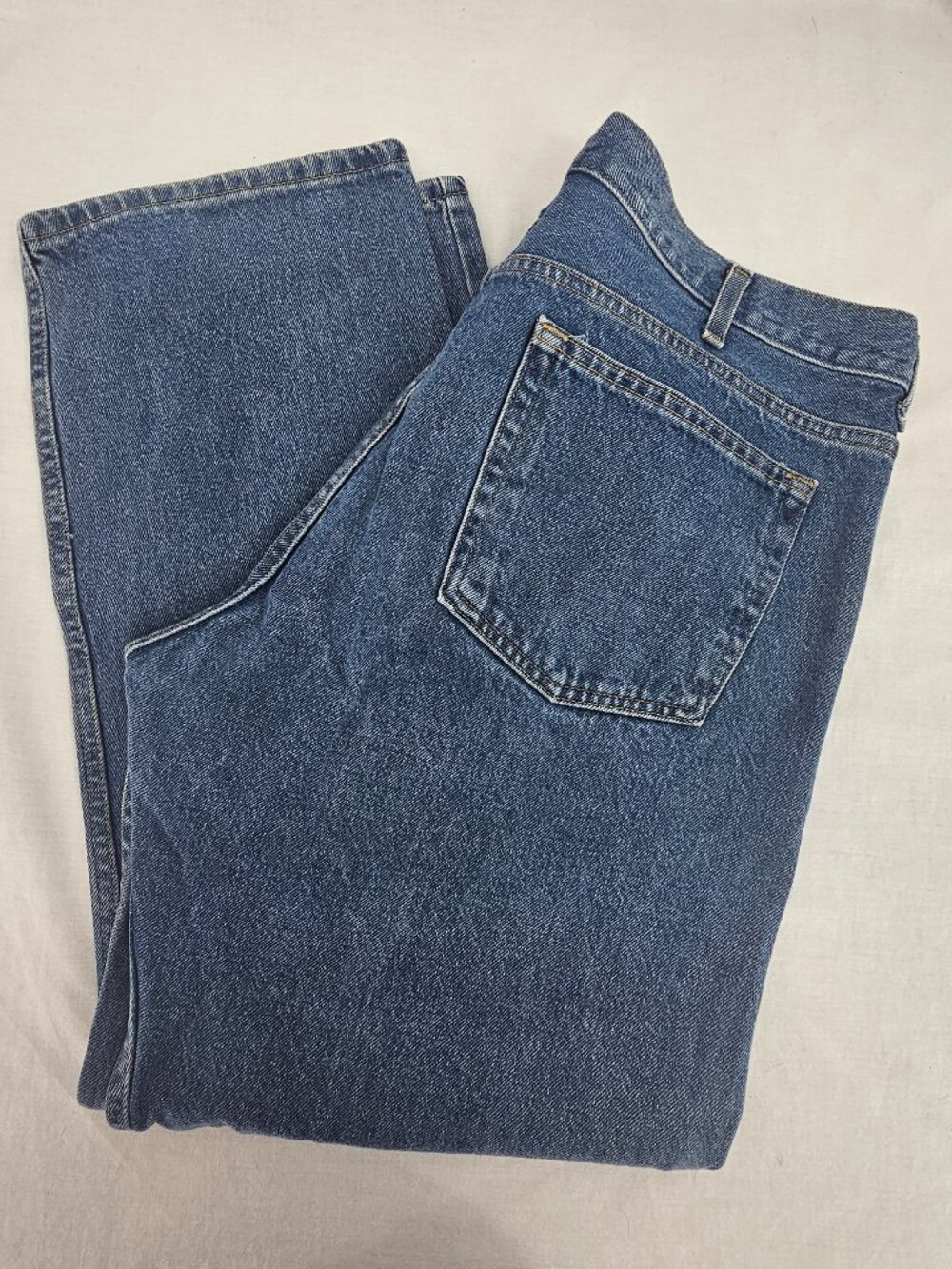 Faded Glory Medium Wash 5 Pocket Straight Leg Jeans Blue Denim Men's 40 x 30